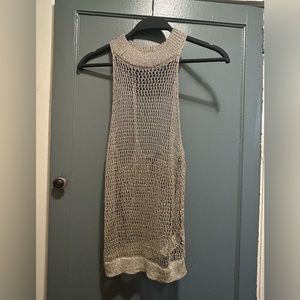 Mesh metallic blouse